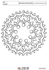 Mandala boyama sayfaları